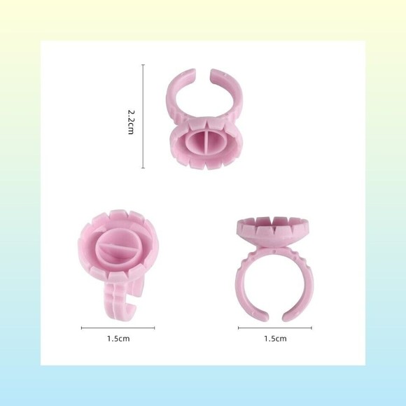 1000Pcs Disposable Eyelash Extension Rings Lash Glue Fan FASTER! Bulk Wholesale - Picture 3 of 3